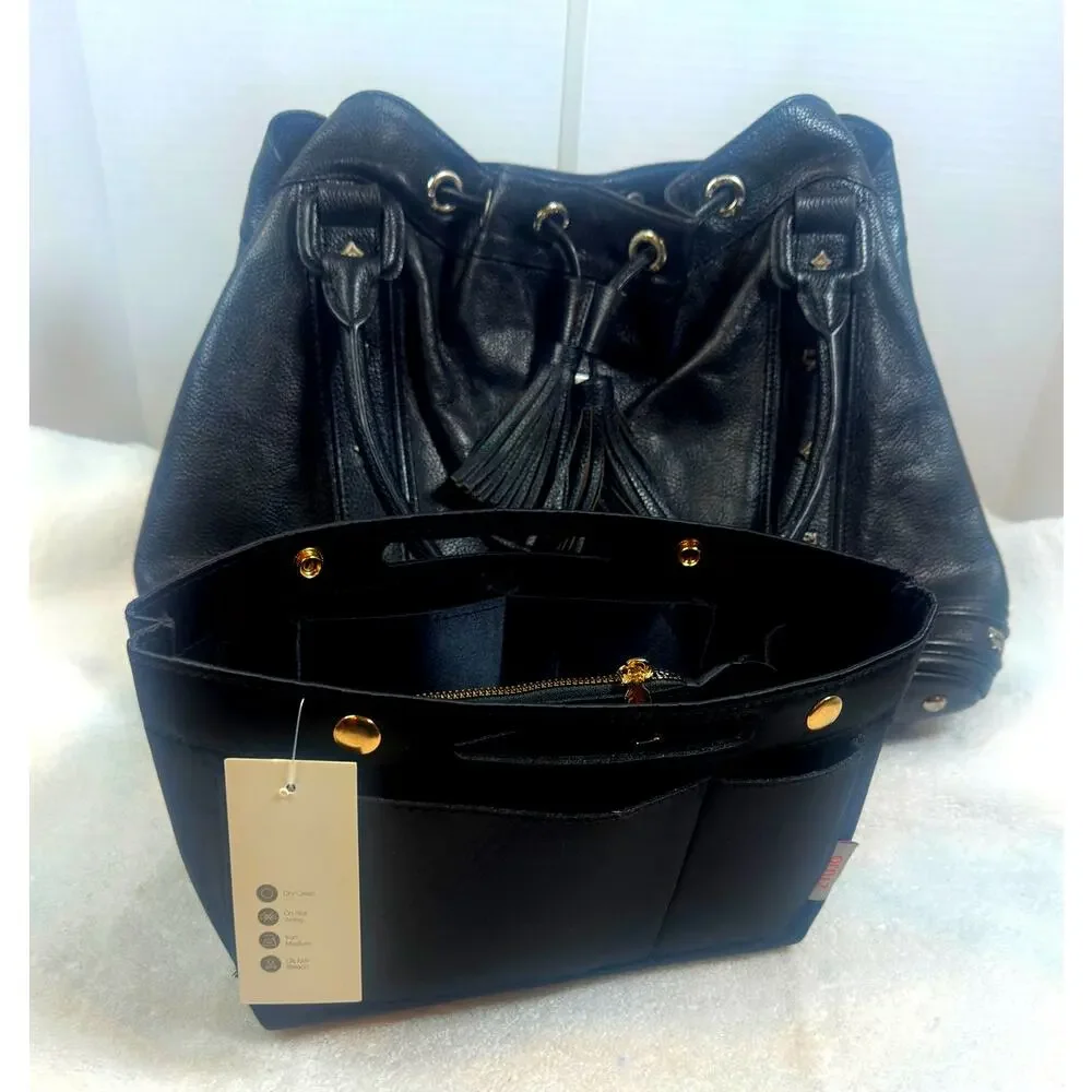MCM black leather